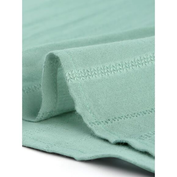 Women's Ruffle Sleeve Tie Neck Button Front Flounce Neck Blouse Blue Green - Picture 6 of 6